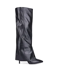 Жіночі чоботи MIRATON шкіряні чорні - фото  - Miraton