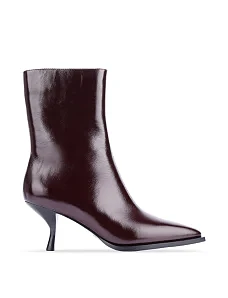 Жіночі черевики MIRATON шкіряні бордові - фото  - Miraton