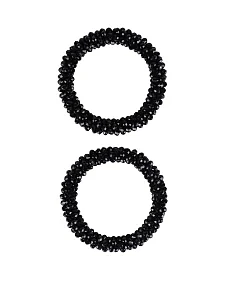 Комплект з 2 резинок MIRATON з намистин чорні - фото  - Miraton