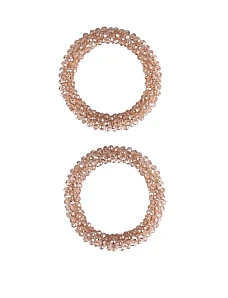 Резинка MIRATON из бусин золотистая - фото  - Miraton