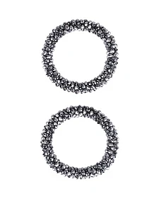 Резинка MIRATON з намистин срібляста - фото  - Miraton