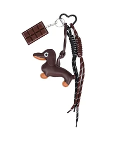 Брелок для сумок MIRATON такса з підвісками - фото  - Miraton