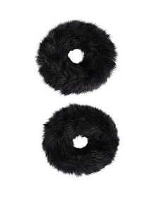 Комплект з 2 резинок MIRATON з хутра рожеві - фото  - Miraton