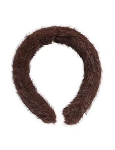 Обруч MIRATON коричневий з хутром - фото  - Miraton