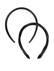 Комплект з 2 обручів MIRATON чорні в екошкірі - фото  - Miraton