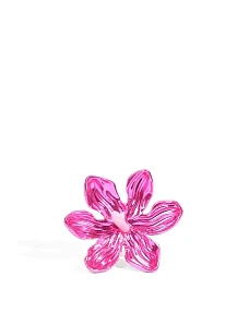 Кольцо регулируемое MIRATON розовое с цветком - фото  - Miraton