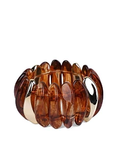 Браслет MIRATON широкий бурштиново-золотистий - фото  - Miraton