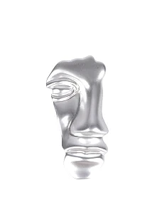 Брошка MIRATON винтажная маска серебристая - фото  - Miraton