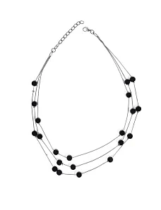 Намисто MIRATON багатоярусне з чорними кристалами - фото  - Miraton