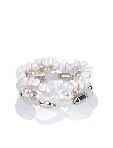 Мікс 4-х браслетів MIRATON білі - фото  - Miraton