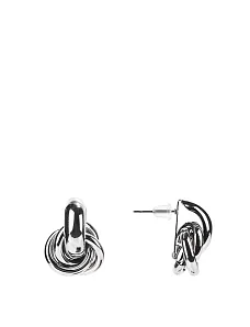 Серьги пусеты круглые в серебре - фото  - Miraton