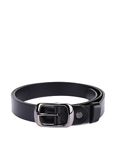 Ремінь шкіряний чорний - фото  - Miraton