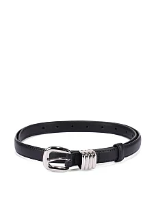 Ремень кожаный черный - фото  - Miraton