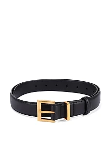 Ремень кожаный черный - фото  - Miraton