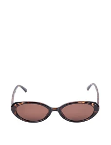 Сонцезахисні окуляри в овальній оправі леопардові - фото  - Miraton