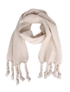 Шарф тканевый молочный - фото  - Miraton