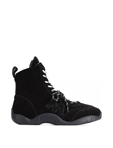 Жіночі черевики MIRATON велюрові чорні - фото  - Miraton