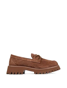 Жіночі туфлі MIRATON велюрові коричневі - фото  - Miraton