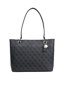Женская сумка тоут Guess из экокожи серая - фото  - Miraton