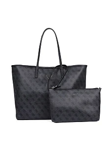 Жіноча сумка 2 в 1 з екошкіри сіра - фото  - Miraton