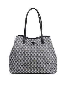 Жіноча сумка 2 в 1 Guess з екошкіри чорна - фото  - Miraton