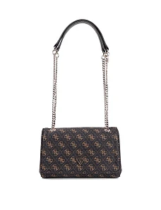 Жіноча сумка крос-боді Guess з екошкіри коричнева - фото  - Miraton