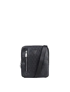 Чоловіча сумка месенджер Guess з екошкіри чорна - фото  - Miraton