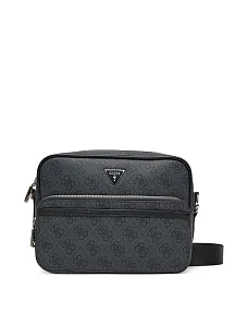 Чоловіча сумка крос-боді з екошкіри чорна - фото  - Miraton