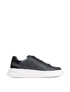 Чоловічі кеди Guess з екошкіри чорні - фото  - Miraton