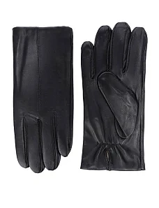 Рукавички шкіряні чорні - фото  - Miraton