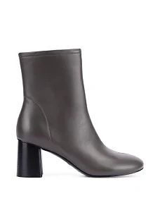 Женские ботинки кожаные серые - фото  - Miraton