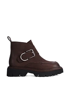 Женские ботинки MIRATON из нубука коричневые - фото  - Miraton