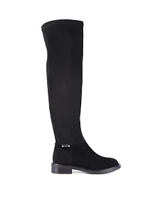 Жіночі ботфорти Attizzare велюрові чорні - фото  - Miraton