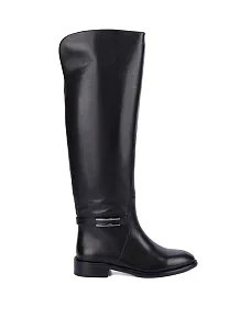 Жіночі ботфорти MIRATON шкіряні чорні - фото  - Miraton