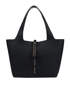 Жіноча сумка тоут з екошкіри чорна - фото  - Miraton