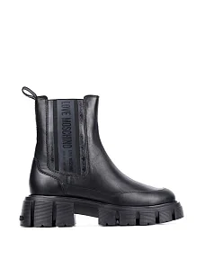 Жіночі черевики Love Moschino шкіряні чорні - фото  - Miraton