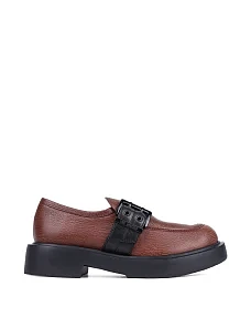 Жіночі туфлі Love Moschino шкіряні коричневі - фото  - Miraton