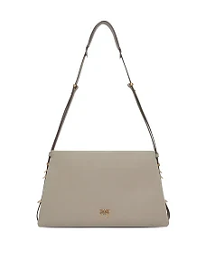 Жіноча сумка через плече шкіряна сіра - фото  - Miraton