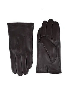 Рукавички шкіряні коричневі - фото  - Miraton