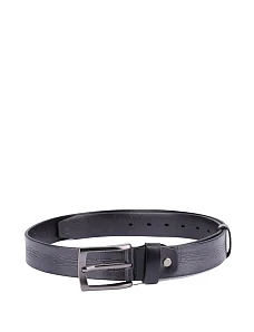 Ремень кожаный черный - фото  - Miraton