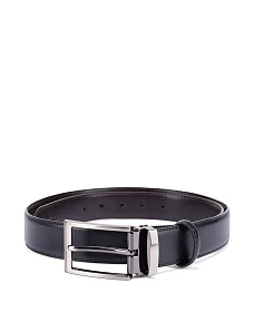 Ремінь шкіряний чорний - фото  - Miraton