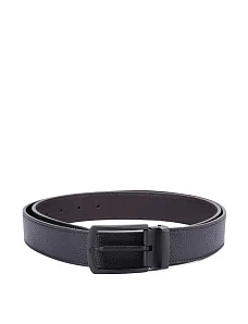 Ремень кожаный черный/коричневый - фото  - Miraton