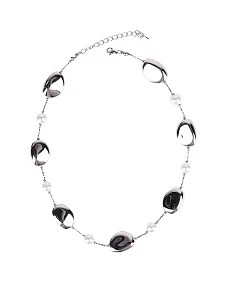 Кольє в сріблі з перлами - фото  - Miraton