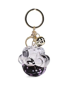 Брелок підвіска чорно-білий з блискітками - фото  - Miraton