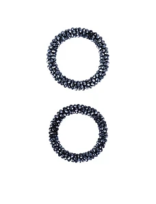 Набір з 2-х резинок для волосся сині намистини - фото  - Miraton