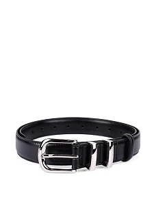 Ремень кожаный черный - фото  - Miraton