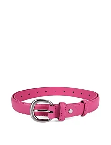 Ремінь шкіряний рожевий - фото  - Miraton