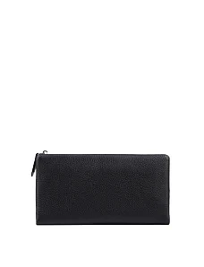 Гаманець на магніті шкіряний чорний - фото  - Miraton