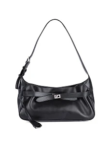 Жіноча сумка через плече MIRATON шкіряна чорна - фото  - Miraton