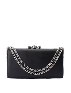 Жіночий клатч мінодьєр з екошкіри чорний - фото  - Miraton